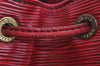 Authentic Louis Vuitton Epi Petit Noe Shoulder Drawstring Bag M44107 Red 5842J