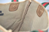 Authentic GUCCI Web Sherry Line Shoulder Tote Bag GG PVC Leather Brown 5843I