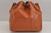 Authentic Louis Vuitton Epi Petit Noe Shoulder Drawstring Bag M44108 Brown 5843J