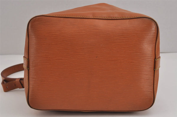 Authentic Louis Vuitton Epi Petit Noe Shoulder Drawstring Bag M44108 Brown 5843J
