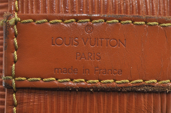 Authentic Louis Vuitton Epi Petit Noe Shoulder Drawstring Bag M44108 Brown 5843J