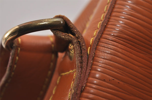 Authentic Louis Vuitton Epi Petit Noe Shoulder Drawstring Bag M44108 Brown 5843J