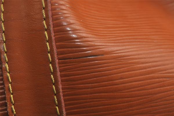 Authentic Louis Vuitton Epi Petit Noe Shoulder Drawstring Bag M44108 Brown 5843J