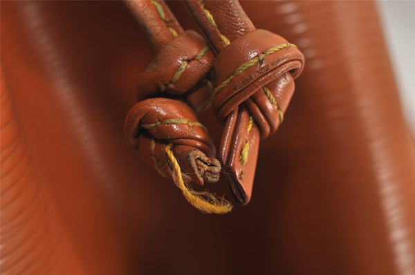 Authentic Louis Vuitton Epi Petit Noe Shoulder Drawstring Bag M44108 Brown 5843J