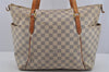 Authentic Louis Vuitton Damier Azur Totally MM Tote Bag N51262 LV 5844J