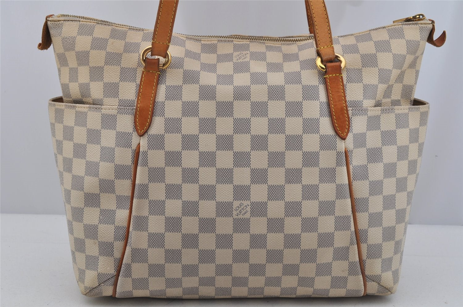 Authentic Louis Vuitton Damier Azur Totally MM Tote Bag N51262 LV 5844J