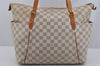 Authentic Louis Vuitton Damier Azur Totally MM Tote Bag N51262 LV 5844J