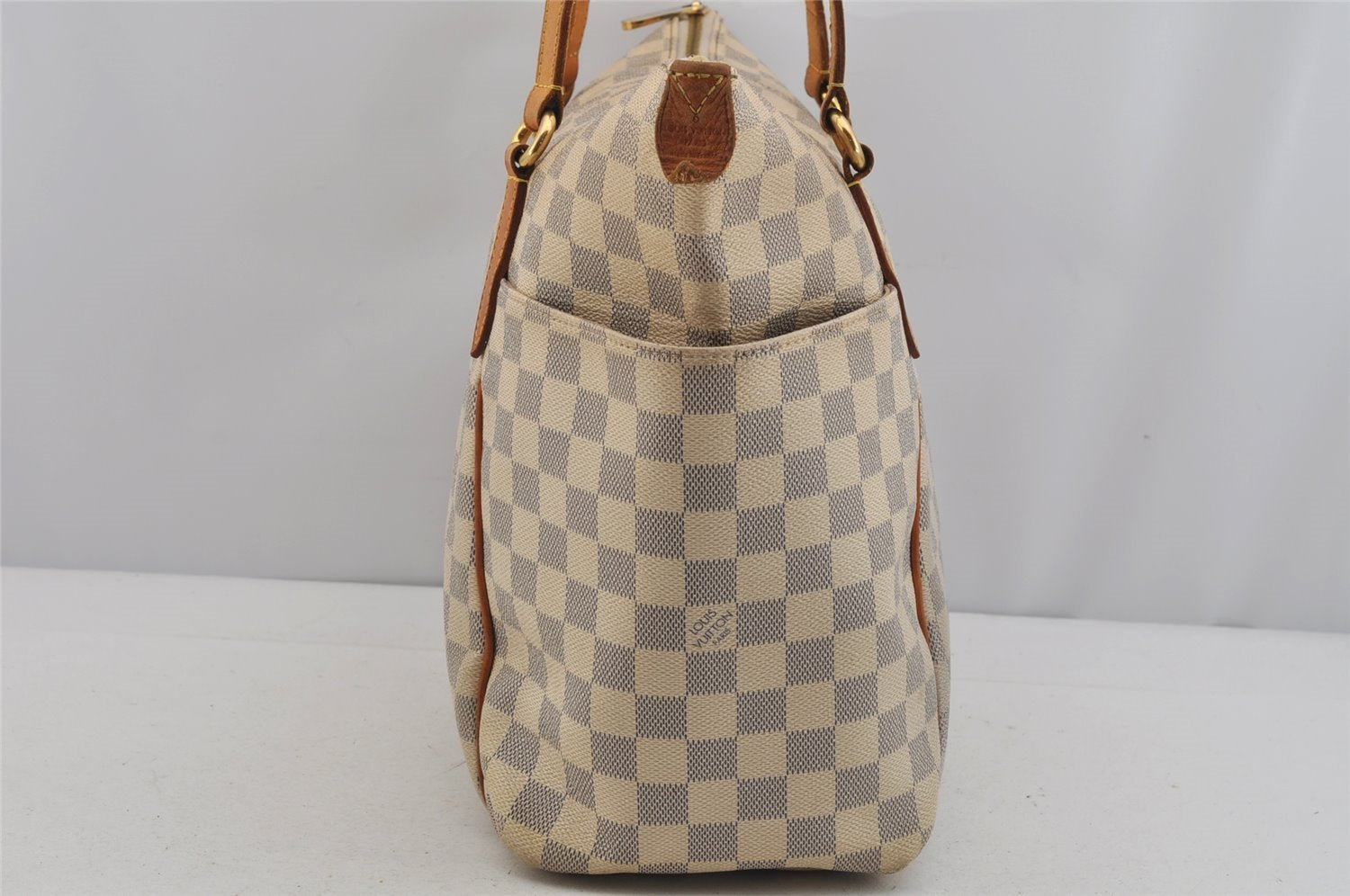 Authentic Louis Vuitton Damier Azur Totally MM Tote Bag N51262 LV 5844J