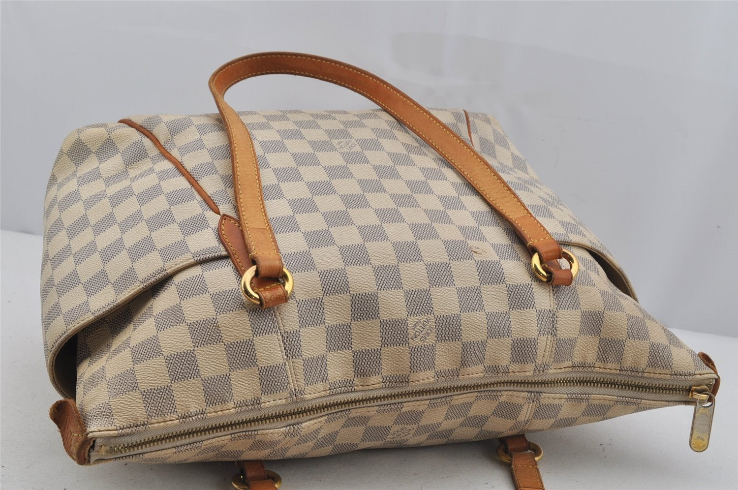 Authentic Louis Vuitton Damier Azur Totally MM Tote Bag N51262 LV 5844J