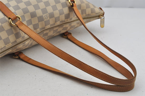 Authentic Louis Vuitton Damier Azur Totally MM Tote Bag N51262 LV 5844J