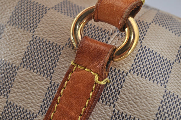 Authentic Louis Vuitton Damier Azur Totally MM Tote Bag N51262 LV 5844J