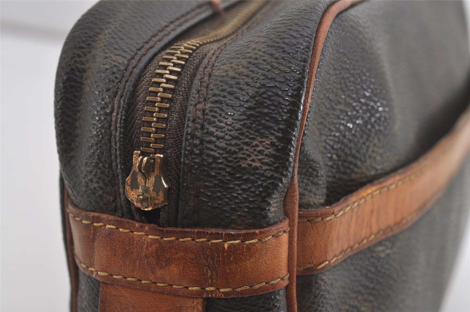 Authentic Louis Vuitton Monogram Compiegne 28 Clutch Hand Bag M51845 Junk 5846I