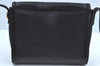 Authentic Burberrys Vintage Leather Shoulder Cross Body Bag Purse Black 5847H