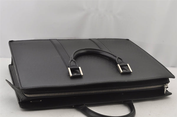 Auth Louis Vuitton Taiga Porte Documents Lozan 2Way Briefcase M30052 Black 5848J