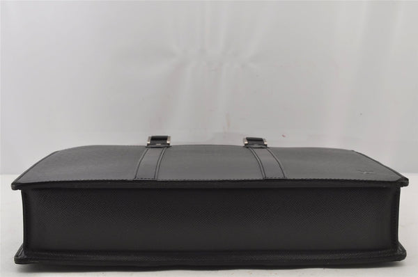 Auth Louis Vuitton Taiga Porte Documents Lozan 2Way Briefcase M30052 Black 5848J