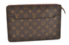 Authentic Louis Vuitton Monogram Pochette Homme Clutch Hand Bag M51795 LV 5850J