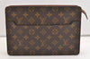 Authentic Louis Vuitton Monogram Pochette Homme Clutch Hand Bag M51795 LV 5850J