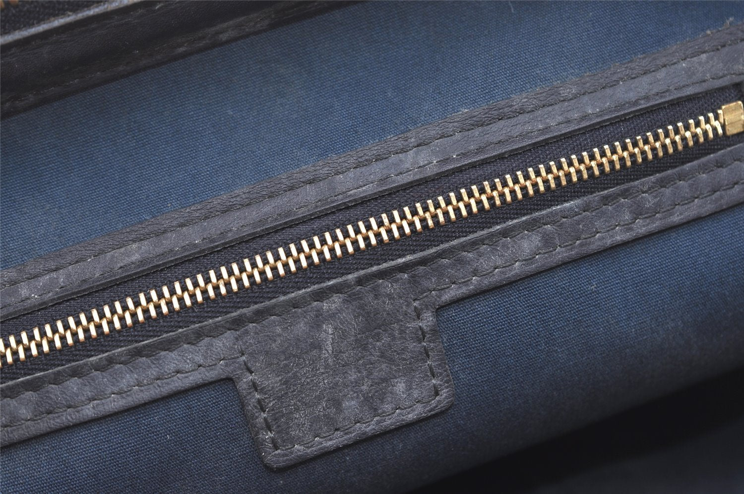 Auth Louis Vuitton Monogram Mini Josephine PM Hand Bag Dark Blue M92414 LV 5852I