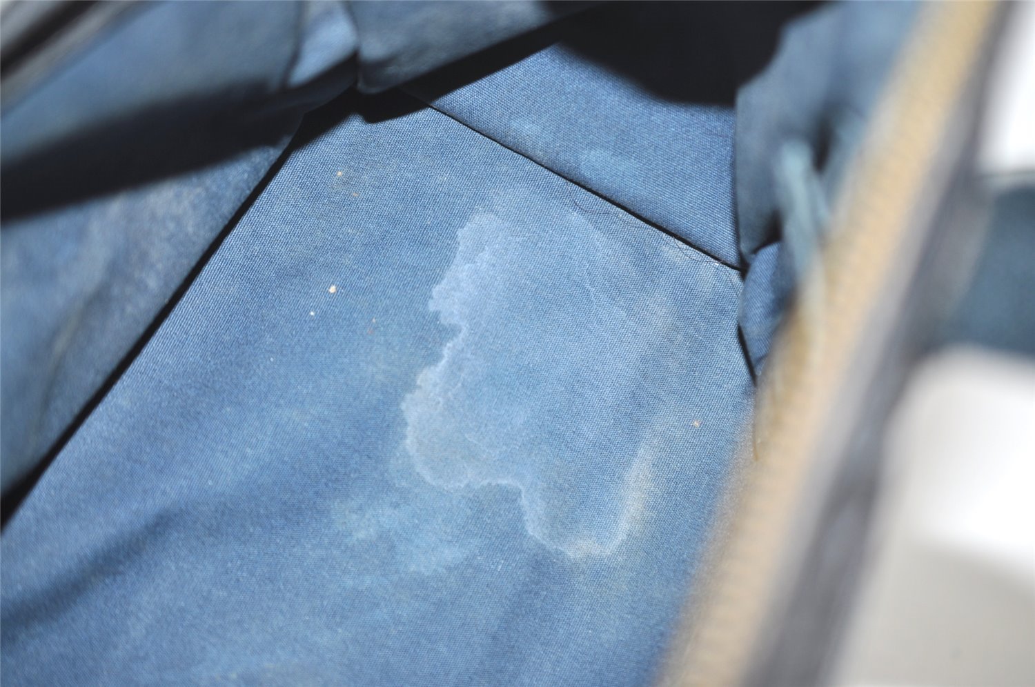 Auth Louis Vuitton Monogram Mini Josephine PM Hand Bag Dark Blue M92414 LV 5852I