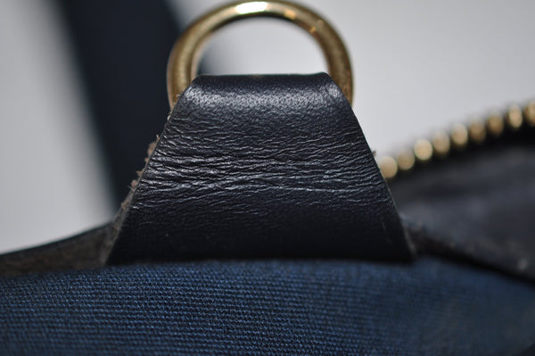 Auth Louis Vuitton Monogram Mini Josephine PM Hand Bag Dark Blue M92414 LV 5852I