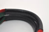 Authentic GUCCI Web Sherry Line Tote Hand Bag GG Nylon Leather Black 5853J