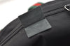 Authentic GUCCI Web Sherry Line Tote Hand Bag GG Nylon Leather Black 5853J