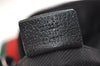 Authentic GUCCI Web Sherry Line Tote Hand Bag GG Nylon Leather Black 5853J