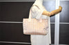 Authentic CHANEL New Travel Line Shoulder Tote Bag Nylon Leather Beige 5854J