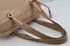 Authentic PRADA Vintage Leather Shoulder Hand Bag Beige 5855J