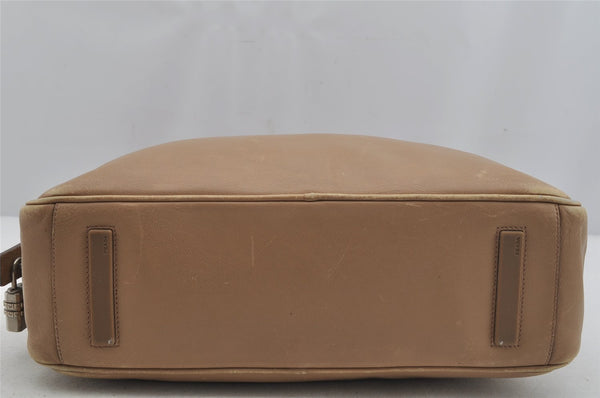 Authentic PRADA Vintage Leather Shoulder Hand Bag Beige 5855J