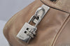 Authentic PRADA Vintage Leather Shoulder Hand Bag Beige 5855J