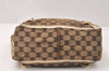 Authentic GUCCI Abbey Tote Hand Bag GG Canvas Leather 130739 Brown 5855K