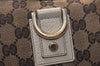 Authentic GUCCI Abbey Tote Hand Bag GG Canvas Leather 130739 Brown 5855K