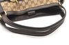 Authentic GUCCI Jockey Shoulder Tote Bag GG Canvas Leather 203546 Brown 5856K