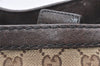 Authentic GUCCI Jockey Shoulder Tote Bag GG Canvas Leather 203546 Brown 5856K