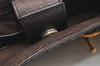 Authentic GUCCI Jockey Shoulder Tote Bag GG Canvas Leather 203546 Brown 5856K