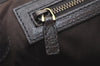 Authentic GUCCI Jockey Shoulder Tote Bag GG Canvas Leather 203546 Brown 5856K