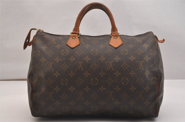 Authentic Louis Vuitton Monogram Speedy 35 Hand Boston Bag M41524 LV 5857J