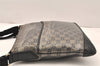 Authentic GUCCI GG Crystal Shoulder Bag PVC Leather 145857 Black Gold 5857K