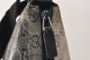 Authentic GUCCI GG Crystal Shoulder Bag PVC Leather 145857 Black Gold 5857K