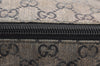Authentic GUCCI GG Crystal Shoulder Bag PVC Leather 145857 Black Gold 5857K