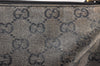 Authentic GUCCI GG Crystal Shoulder Bag PVC Leather 145857 Black Gold 5857K
