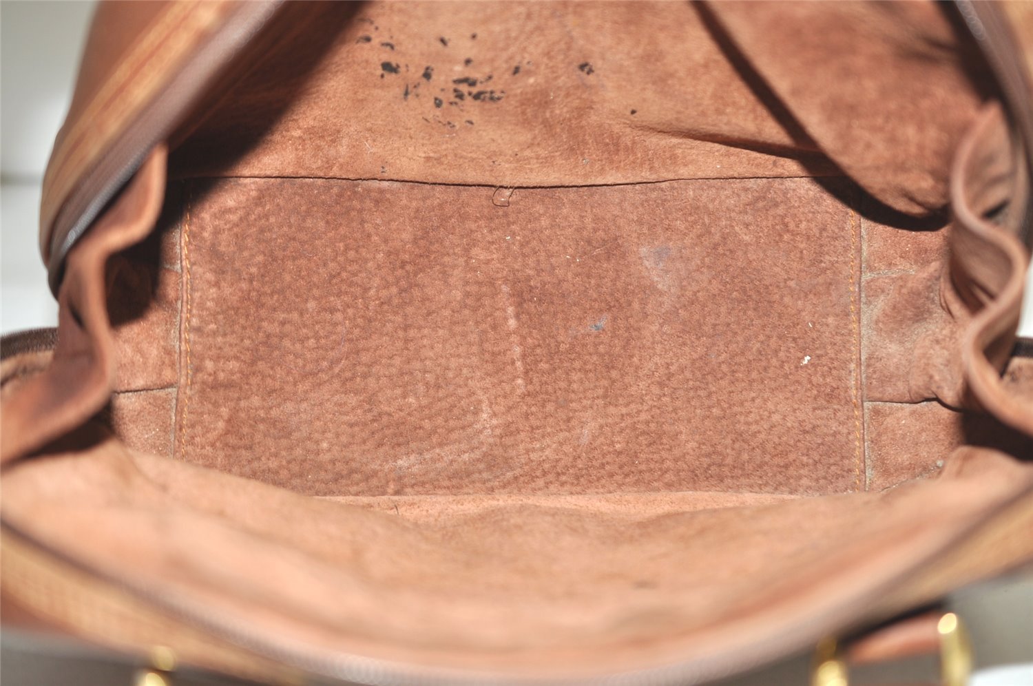 Authentic GUCCI Vintage Hand Bag Purse Leather Brown 5858I