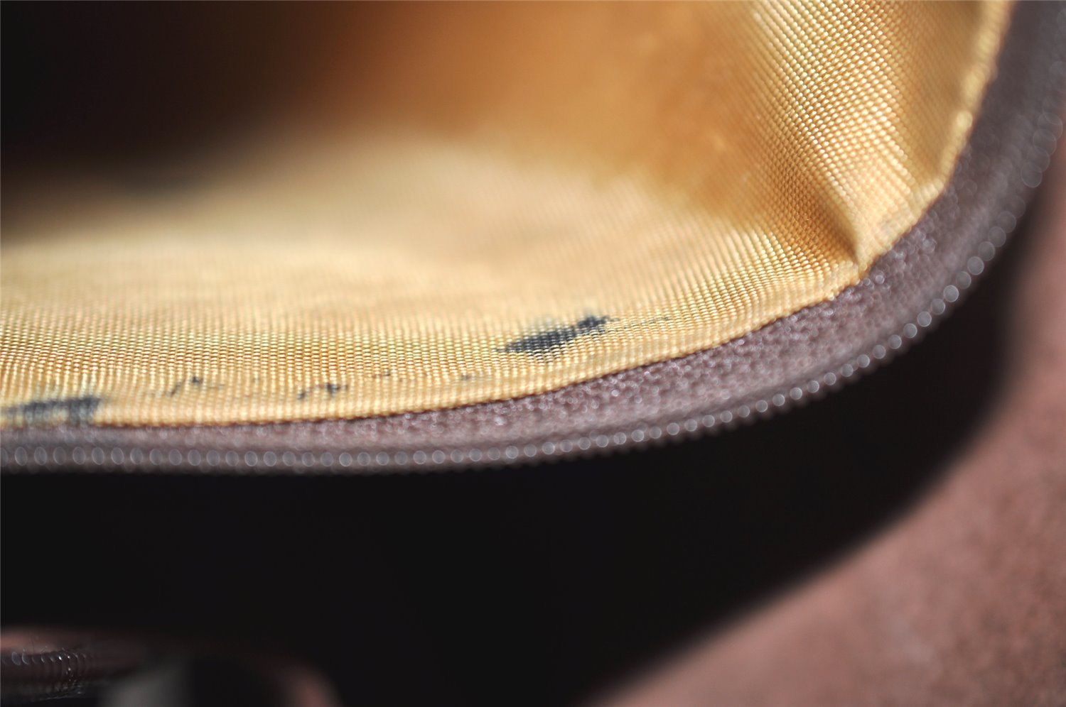 Authentic GUCCI Vintage Hand Bag Purse Leather Brown 5858I