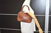 Authentic GUCCI Vintage Hand Bag Purse Leather Brown 5858I