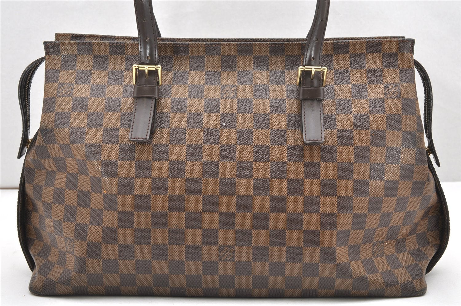 Authentic Louis Vuitton Damier Chelsea Shoulder Tote Bag N51119 LV 5859K