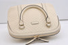 Authentic GUCCI Micro Guccissima GG Leather 2Way Hand Bag 449663 White 5860J