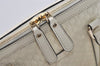 Authentic GUCCI Micro Guccissima GG Leather 2Way Hand Bag 449663 White 5860J