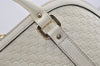 Authentic GUCCI Micro Guccissima GG Leather 2Way Hand Bag 449663 White 5860J