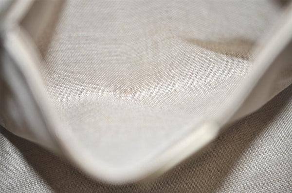 Authentic GUCCI Micro Guccissima GG Leather 2Way Hand Bag 449663 White 5860J